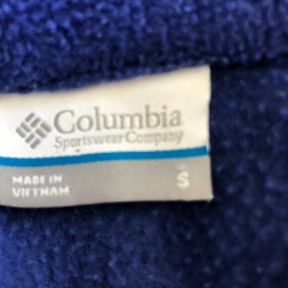 Columbia Fleece Jacket Full Front Zip Women's Size Small Blue Pockets Activewear - Picture 3 of 7